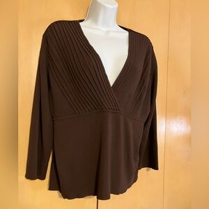 Cato Women’s Brown Rayon Top XL